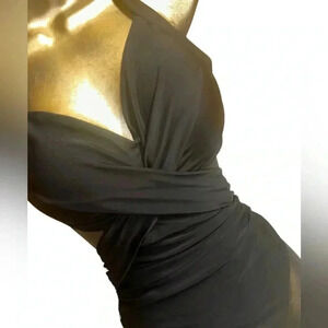 Chic Black Twist-Front One-Piece Swimsuit